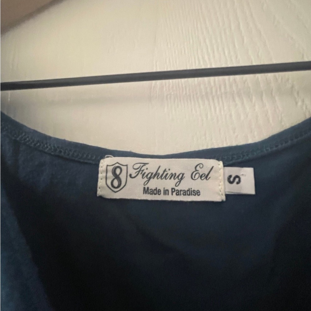 Fighting Eel Dark Turquoise Cold Shoulder Dress S